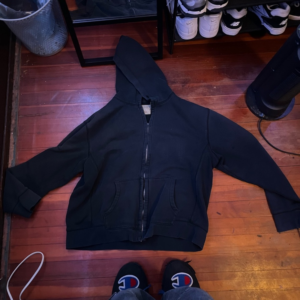 Blank black zip up